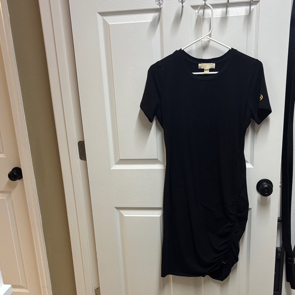 Michael Kors Black Ruched Dress